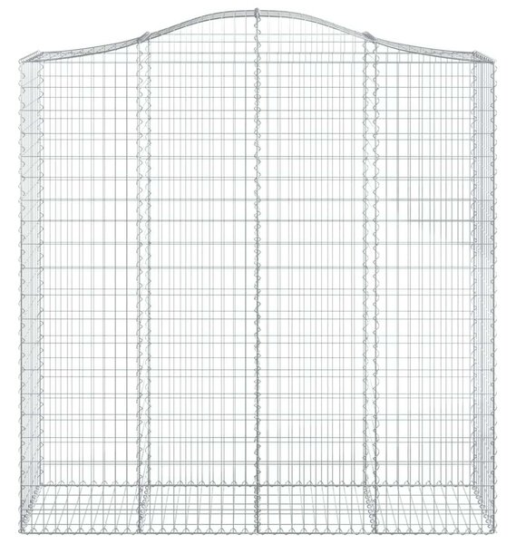 Íves horganyzott vas gabion kosár 200x50x200/220 cm