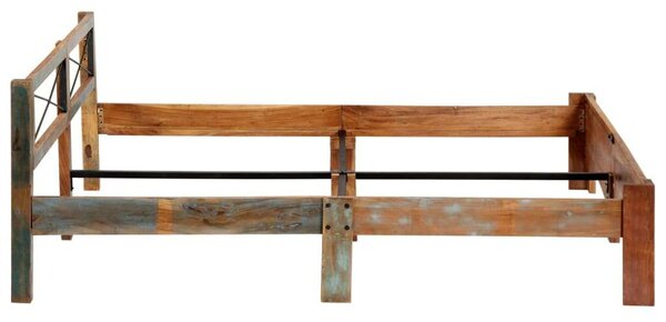 Tömör újrahasznosított fa ágykeret 180 x 200 cm