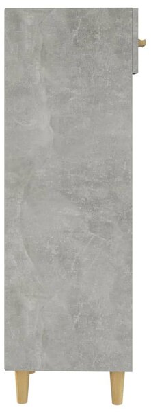 Betonszürke szerelt fa cipősszekrény 30 x 35 x 105 cm