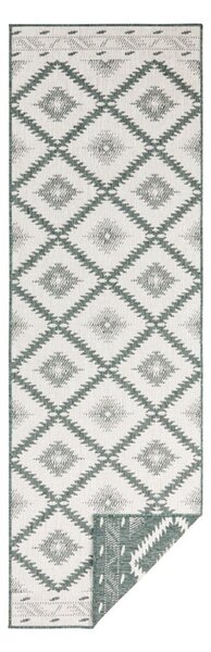Malibu zöld-krémszínű kültéri szőnyeg, 250 x 80 cm - NORTHRUGS