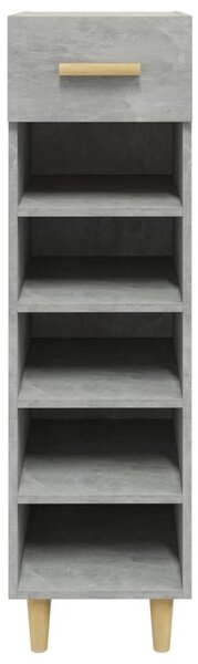 Betonszürke szerelt fa cipősszekrény 30 x 35 x 105 cm