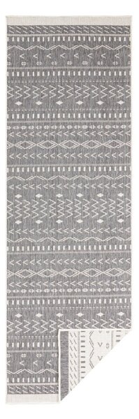 Kuba szürke-krémszínű kültéri szőnyeg, 250 x 80 cm - NORTHRUGS