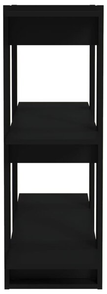 Fekete könyvszekrény/térelválasztó 80 x 30 x 87 cm