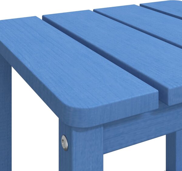 Vízkék HDPE kerti Adirondack asztal 38 x 38 x 46 cm