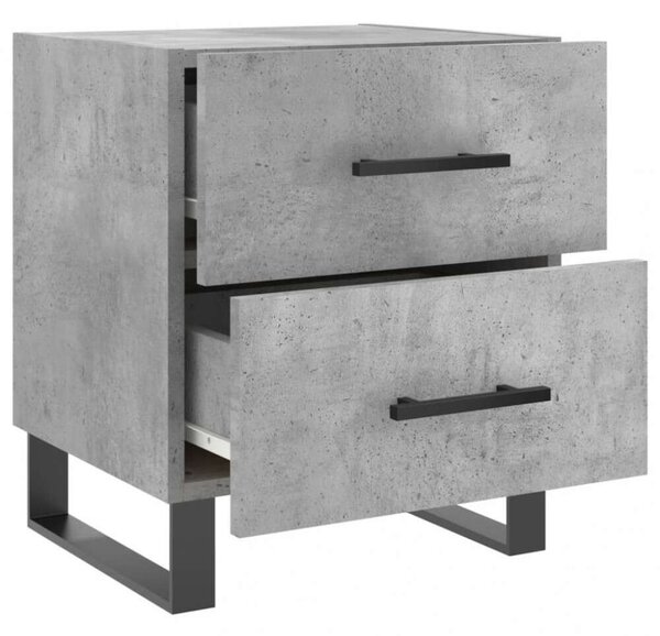 2 db Modern Éjjeliszekrény - Betonszürke - 40x35x47,5 cm