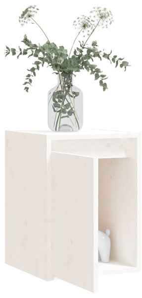 2 darab fehér tömör fenyőfa faliszekrény 100 x 30 x 35 cm