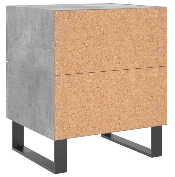 2 db Modern Éjjeliszekrény - Betonszürke - 40x35x47,5 cm