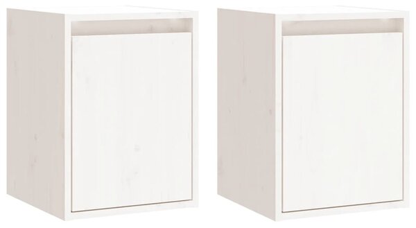 2 darab fehér tömör fenyőfa faliszekrény 100 x 30 x 35 cm