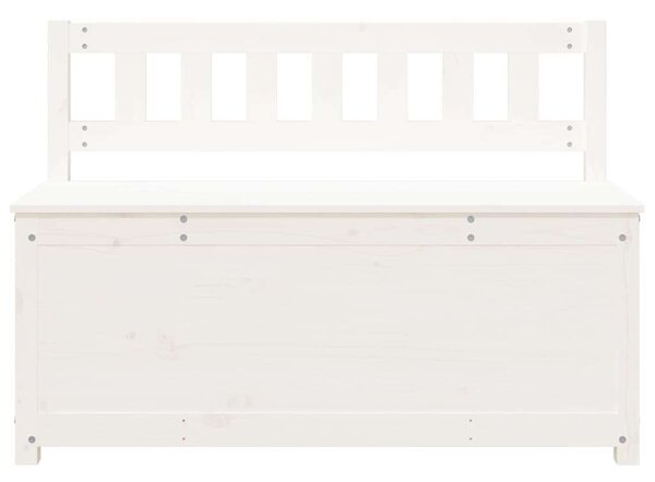 VIDAXL Fehér Fenyőfa Tárolós Pad - 110x41x76,5 cm