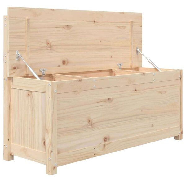 VIDAXL - Tömörfenyő Pad Tárolóval - 110x41x76,5 cm