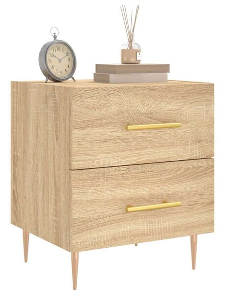 VidaXL Éjjeliszekrény Sonoma Tölgy - 2 db - 40x35x47,5cm