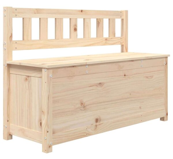 VIDAXL - Tömörfenyő Pad Tárolóval - 110x41x76,5 cm