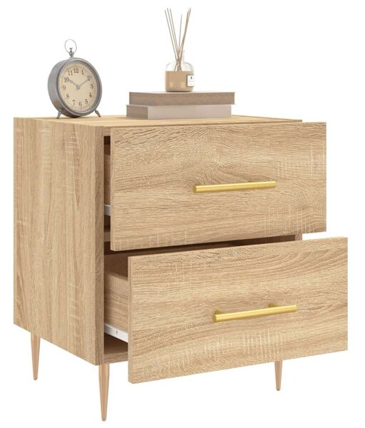 VidaXL Éjjeliszekrény Sonoma Tölgy - 2 db - 40x35x47,5cm