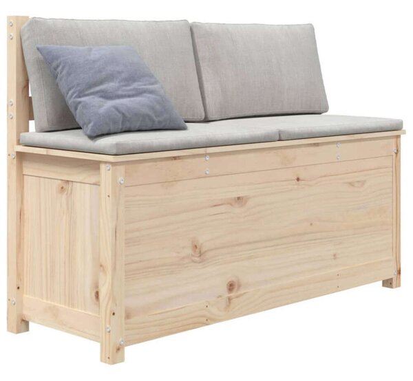VIDAXL - Tömörfenyő Pad Tárolóval - 110x41x76,5 cm