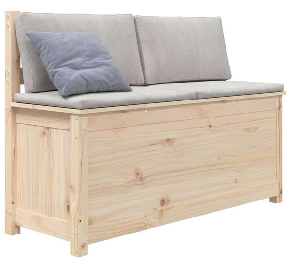 VIDAXL - Tömörfenyő Pad Tárolóval - 110x41x76,5 cm