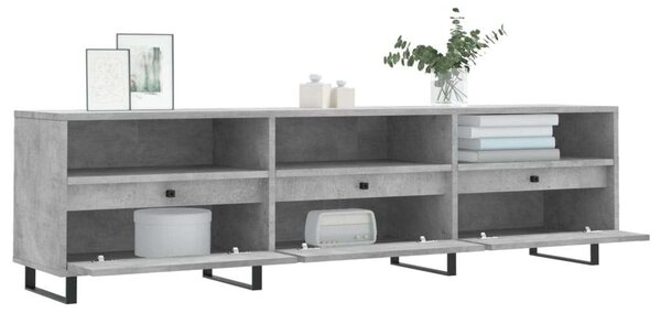 Modern TV-szekrény - Betonszürke - 150 cm