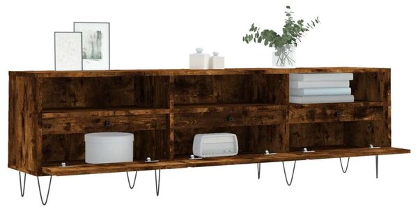 Modern Füstös Tölgy TV Szekrény - 150 cm