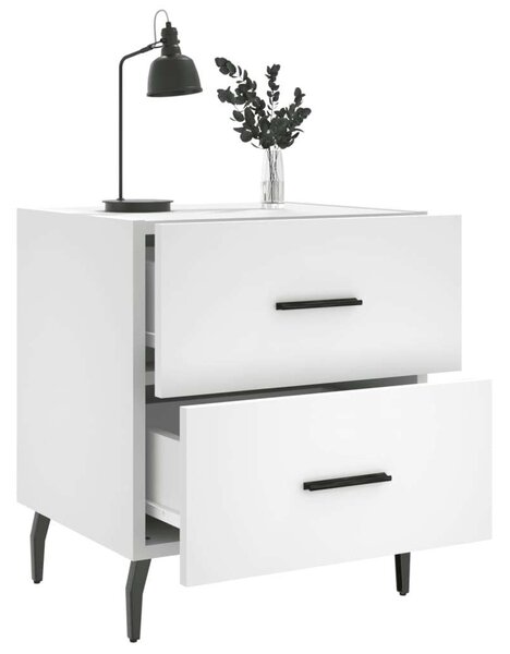 Modern Éjjeliszekrény Pár - Fehér - 2 db - 40x35x47,5 cm