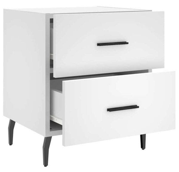 Modern Éjjeliszekrény Pár - Fehér - 2 db - 40x35x47,5 cm