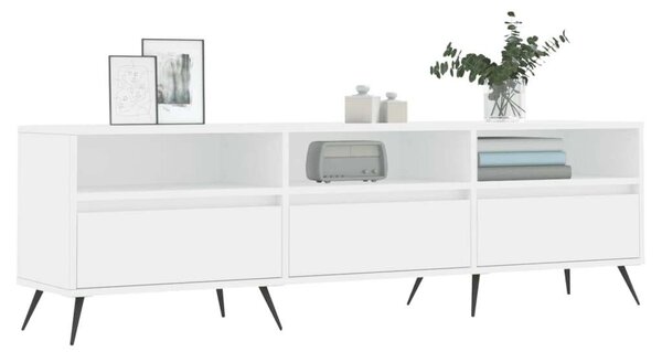 Fehér szerelt fa tv-szekrény 150 x 30 x 44,5 cm