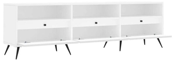 Fehér szerelt fa tv-szekrény 150 x 30 x 44,5 cm