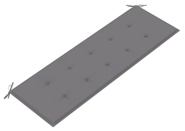 3 személyes tömör eukaliptuszfa kerti pad párnával 150 cm