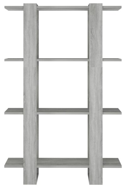 Szürke sonoma színű térelválasztó könyvszekrény 80x30x123,5 cm