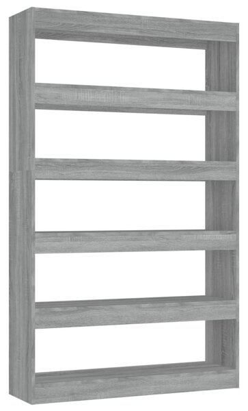 Szürke sonoma színű könyvszekrény/térelválasztó 100x30x166 cm