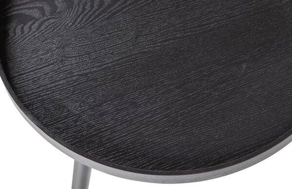 Mesa fekete dohányzóasztal, ⌀ 60 cm - WOOOD