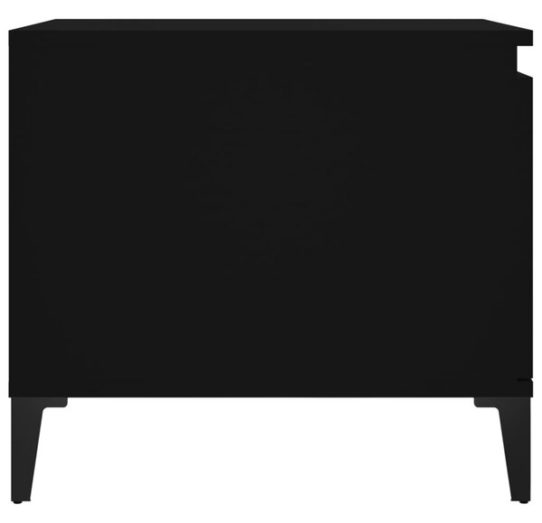 Fekete szerelt fa dohányzóasztal 100 x 50 x 45 cm