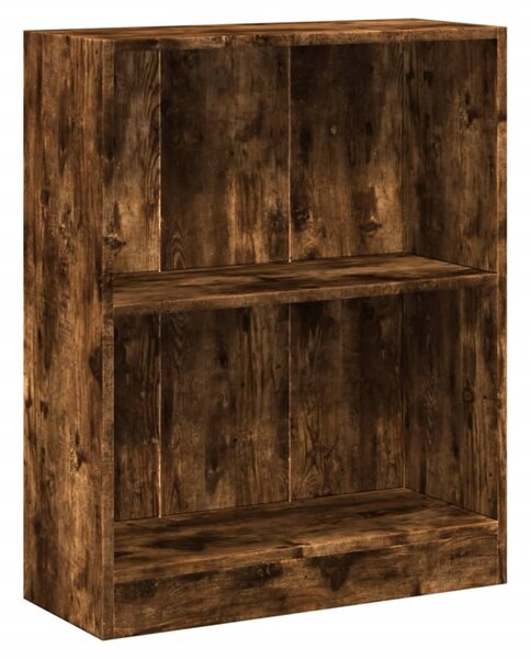 Füstös tölgy színű szerelt fa könyvespolc 60 x 24 x 76 cm