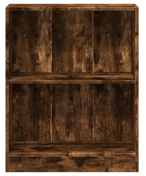 Füstös tölgy színű szerelt fa könyvespolc 60 x 24 x 76 cm
