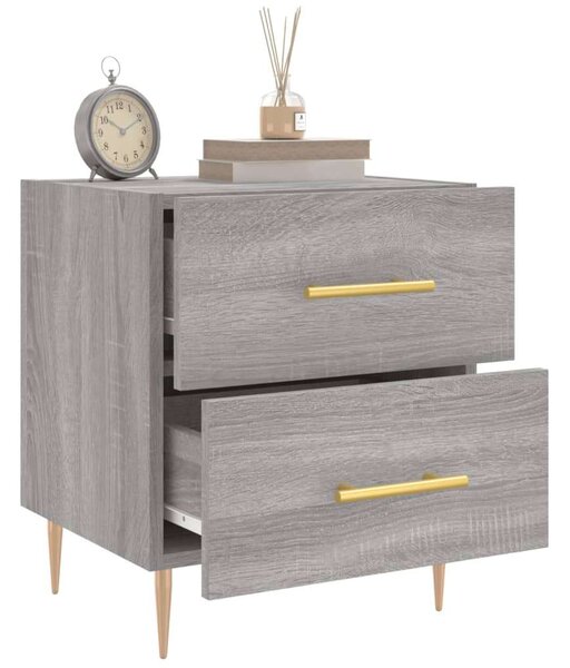 VidaXL Éjjeliszekrény 2 db - Szürke Sonoma - 40x35x47,5cm