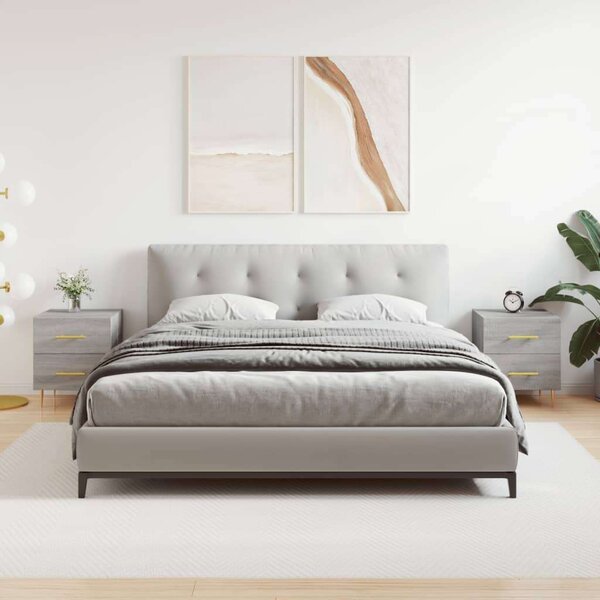 VidaXL Éjjeliszekrény 2 db - Szürke Sonoma - 40x35x47,5cm