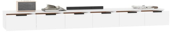 2 db fehér szerelt fa faliszekrény 102 x 30 x 20 cm