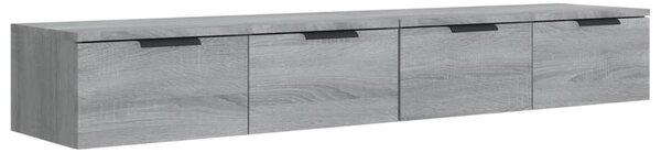 2 db szürke sonoma szerelt fa fali szekrény 68 x 30 x 20 cm