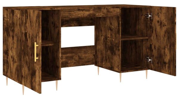 VidaXL füstös tölgy színű szerelt fa íróasztal 140x50x75 cm