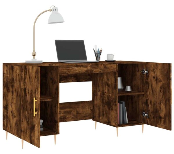 VidaXL füstös tölgy színű szerelt fa íróasztal 140x50x75 cm