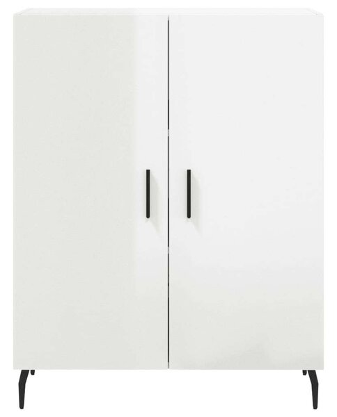 HomeElegance - Fehér Magasfényű Tálalószekrény - 69,5x34x90 cm