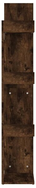 Füstös tölgy színű szerelt fa könyvszekrény 48 x 25,5 x 140 cm