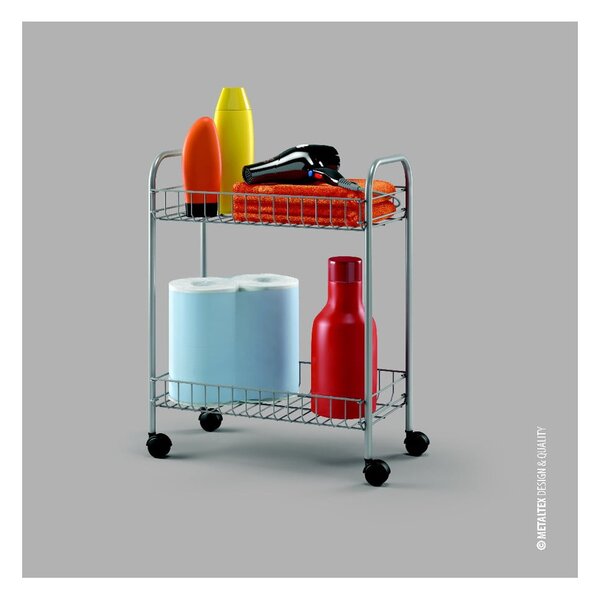 Greg gurulós kétszintes polc, hossz 41 cm - Metaltex