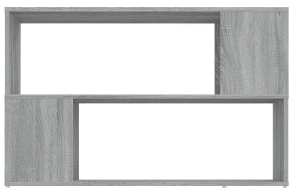 Szürke sonoma színű szerelt fa könyvszekrény 100x24x63 cm