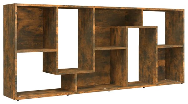 Füstös tölgy színű szerelt fa könyvszekrény 67 x 24 x 161 cm