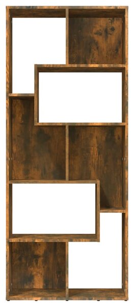 Füstös tölgy színű szerelt fa könyvszekrény 67 x 24 x 161 cm