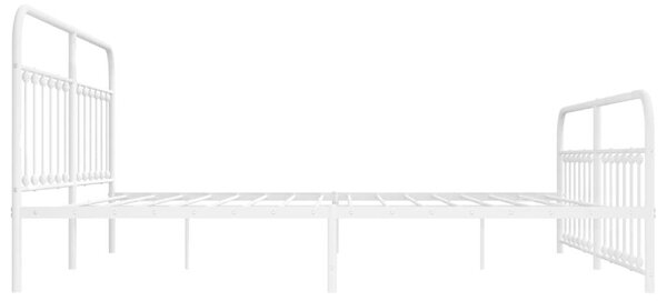 VidaXL Fém Ágykeret - Fehér - 200x200 cm