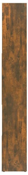 Füstös tölgy színű szerelt fa könyvszekrény 67 x 24 x 161 cm