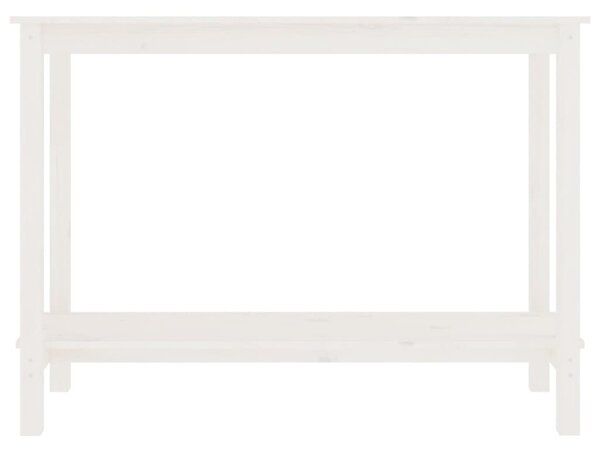 Fehér tömör fenyőfa tálalóasztal 110 x 40 x 80 cm
