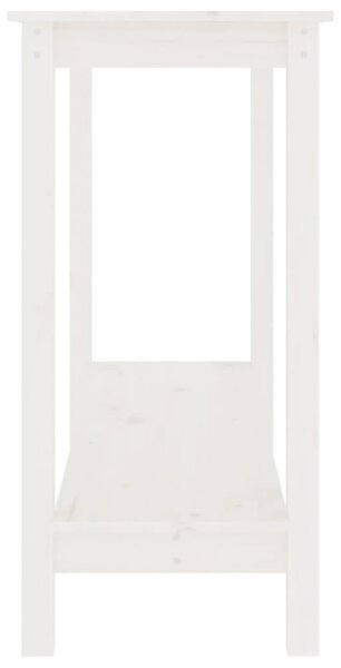 Fehér tömör fenyőfa tálalóasztal 110 x 40 x 80 cm