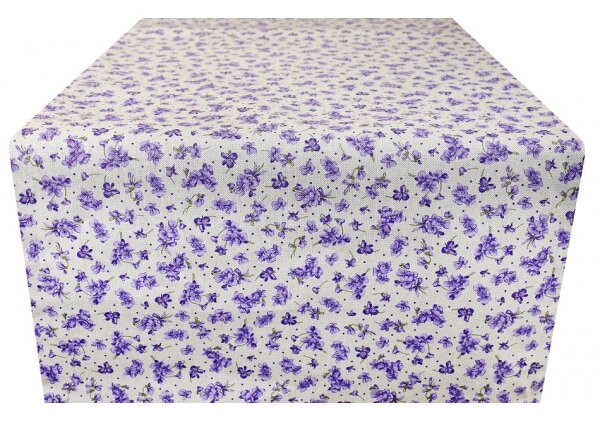 Futófelület az asztalon lila virágok 50x150 cm Made in Italy