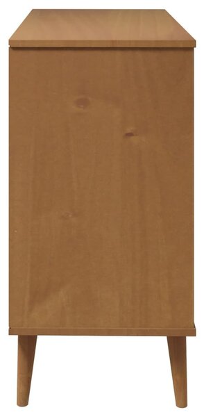MOLDE barna tömör fenyőfa fiókos szekrény 113 x 40 x 80 cm
